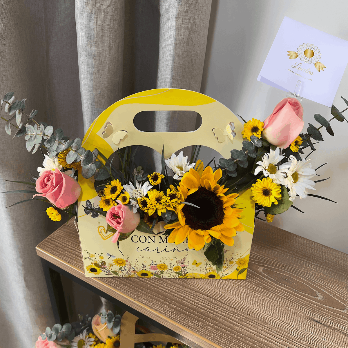 Bolso Floral Amarillo con Girasol