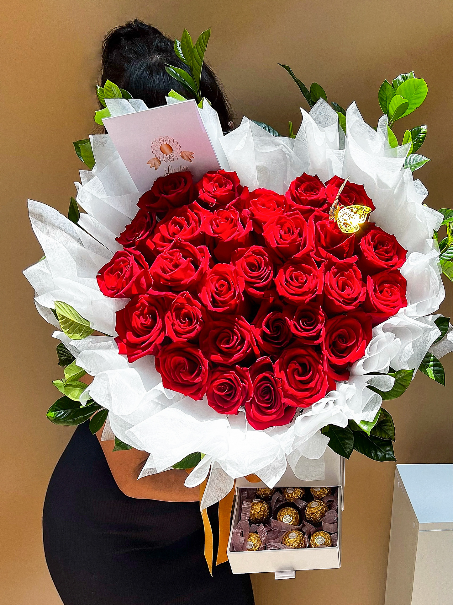 Box Rosas Rojas Chocolate