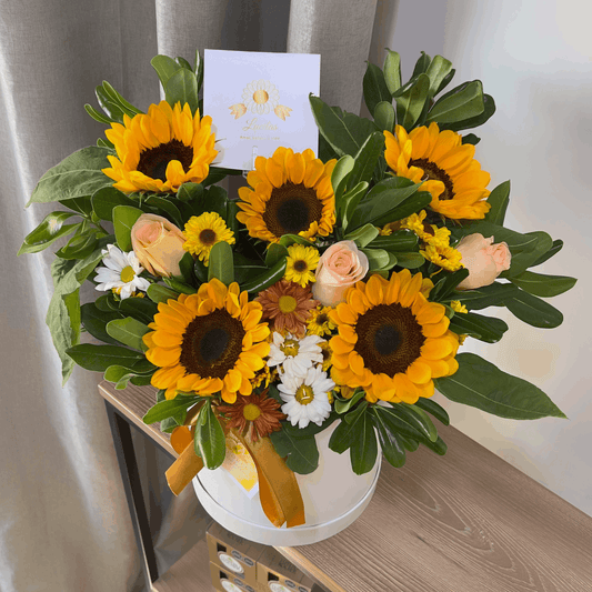 Box de Girasoles y Rosas