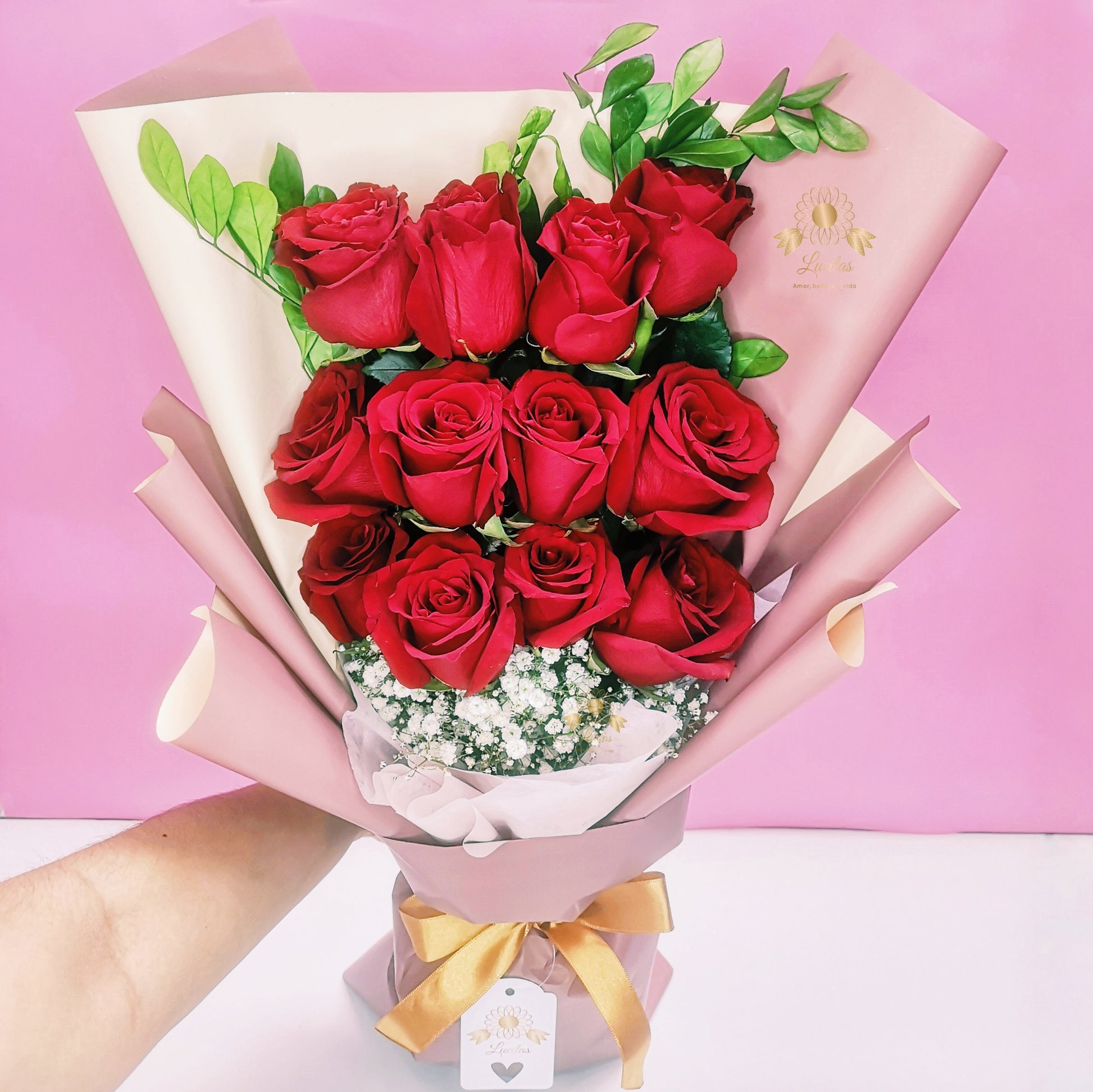 Ramo 12 Rosas – Florería Lucilas